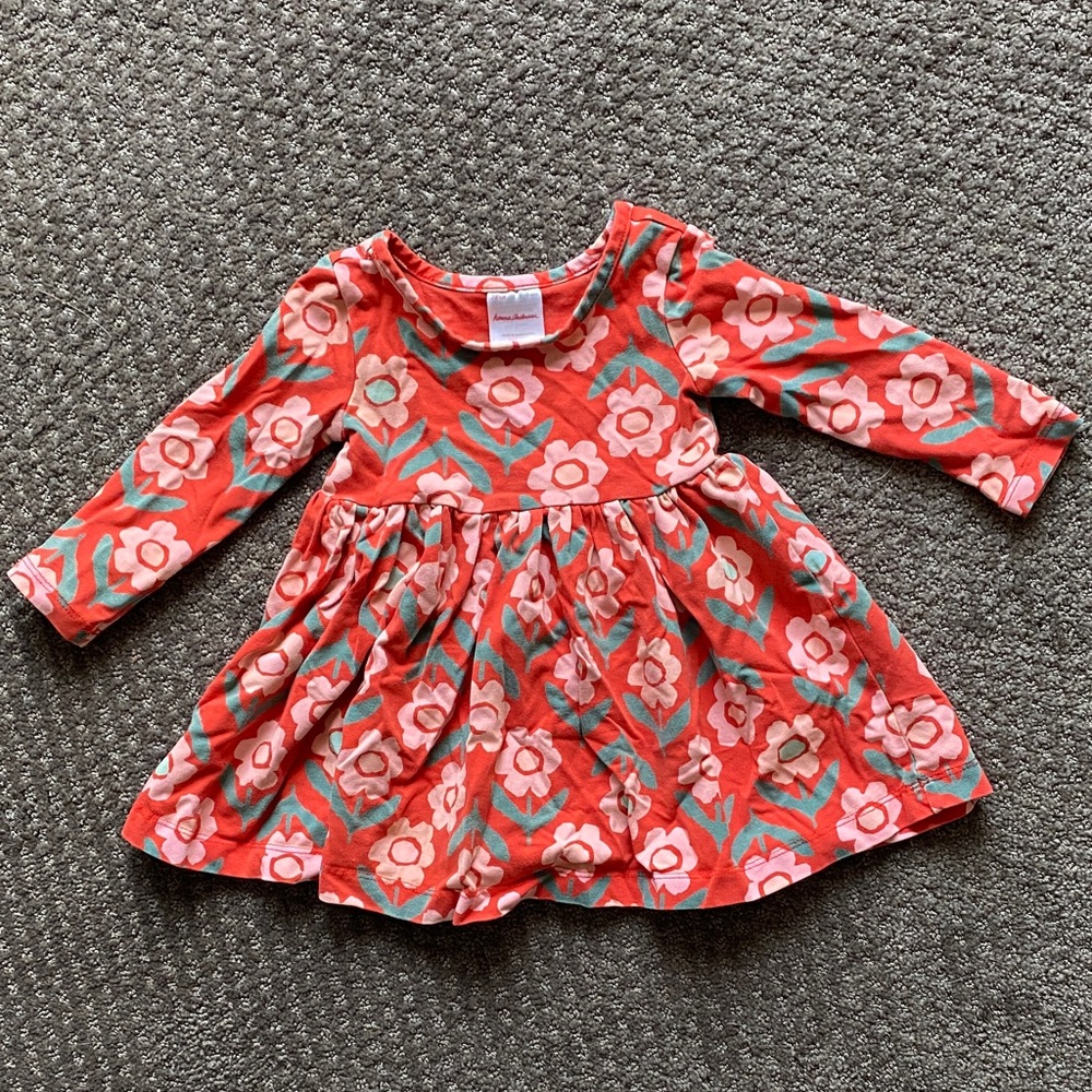 Hanna Andersson Red and Pink Floral Dress